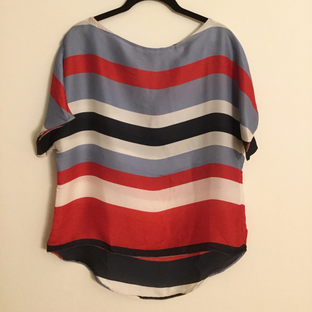 Zara red/white/blue stripes top - size S